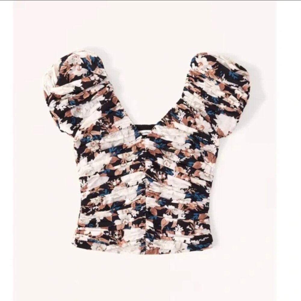 Abercrombie drama puff-sleeve top (S)